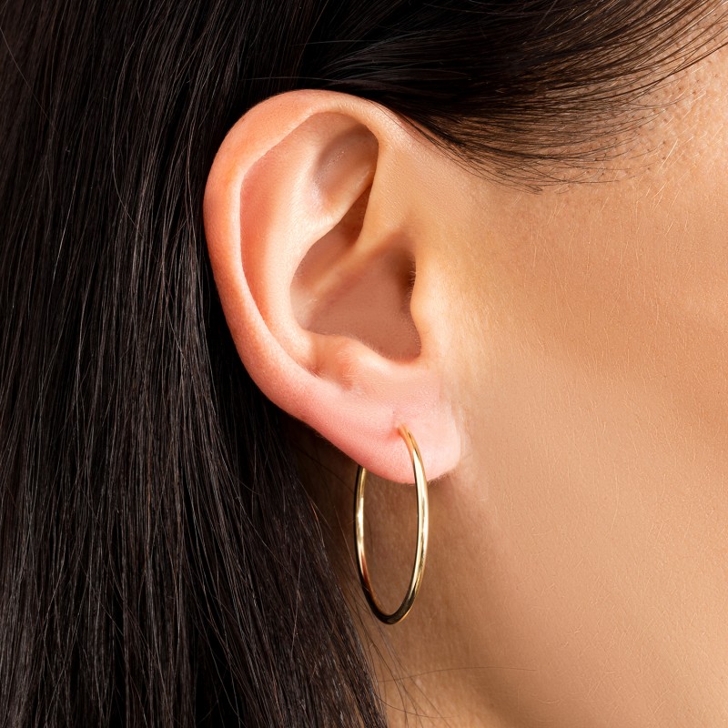 Złote kolczyki 585 Kreolki koła 30mm