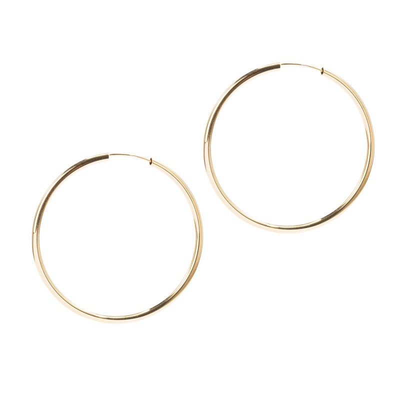 Złote kolczyki 585 Kreolki koła 40mm