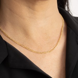 Złoty naszyjnik potrójny 585 Trinity