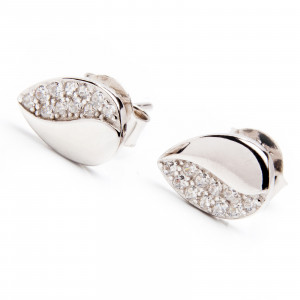 Srebrne kolczyki 925 łezka cyrkonie