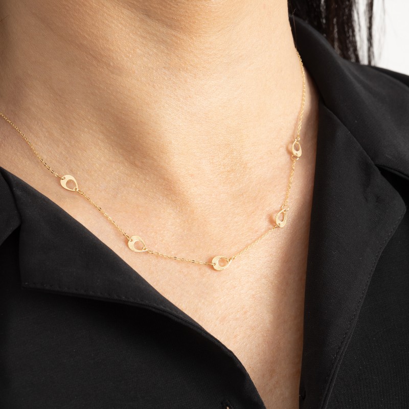 Złoty naszyjnik 585 Tears