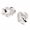 Srebrne kolczyki 925 kwiat cyrkonia