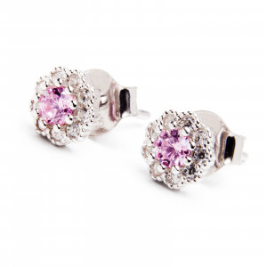 Srebrne kolczyki 925 Kwiat dla małej damy