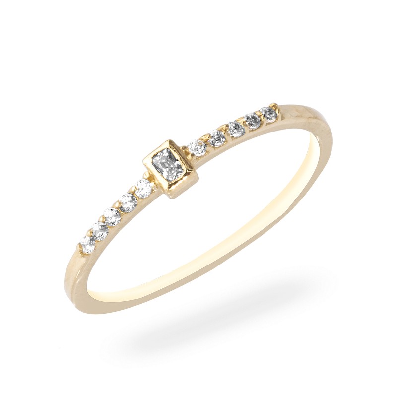 Złoty pierścionek 585 zaręczynowy 585 Glosso