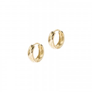 Złote kolczyki 585 Rings dla małej damy 12mm