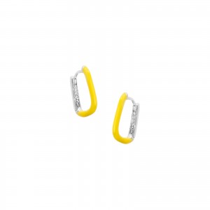 Srebrne kolczyki 925 Modern Yellow