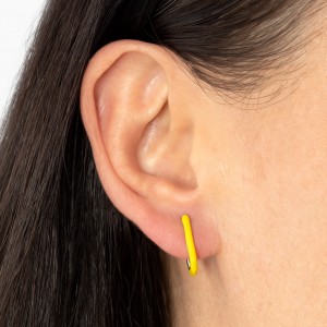 Srebrne kolczyki 925 Modern Yellow