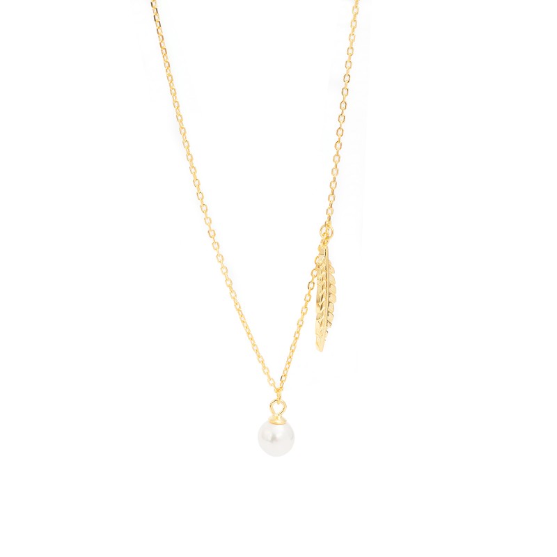 Pozłacany naszyjnik 925 La Perla Listek