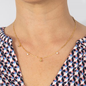 Pozłacany naszyjnik 925 La Perla mini Ankier