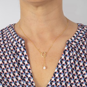 Pozłacany naszyjnik 925 La Perla Heart II