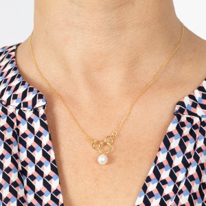 Pozłacany naszyjnik 925 La Perla Okręgi