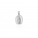 Srebrny medalik 925 Matka Boska cyrkonie