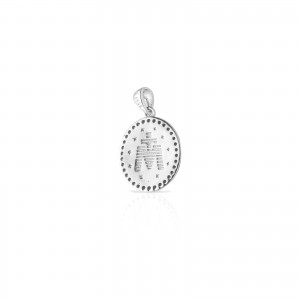 Srebrny medalik 925 Matka Boska cyrkonie