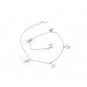 Srebrna bransoletka na nogę 925 Winged Infinity Love
