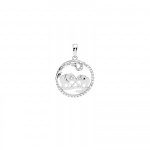 Srebrna zawieszka 925 Słoniki szczęścia