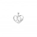 Srebrna zawieszka 925 Cyrkoniowe Serce Pełne