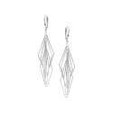 Srebrne kolczyki 925 Spirala Romby III