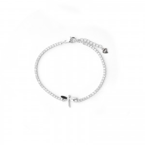 Srebrna Bransoletka 925 Błyszcząca Ważka