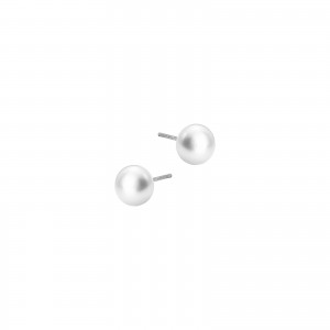 Srebrne kolczyki 925 Biała Perła Sztyft