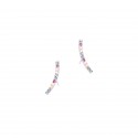 Srebrne Kolczyki 925 Różowa Cyrkonia sztyft