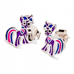 Srebrne kolczyki 925  My Little Pony dla małej damy