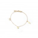 Złota bransoletka 585 Klucz do serca