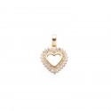 Złota zawieszka 585 Serce Strzała Amora