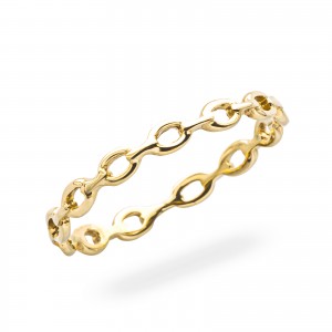 Złoty pierścionek 585 Łańcuszkowy Chain Rolo