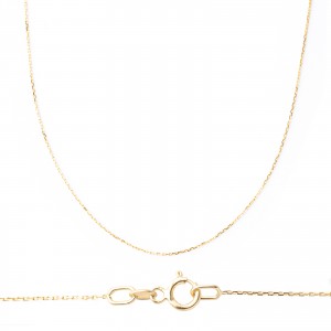 Złoty łańcuszek 585 delikatny Rolo Chain 42-46cm