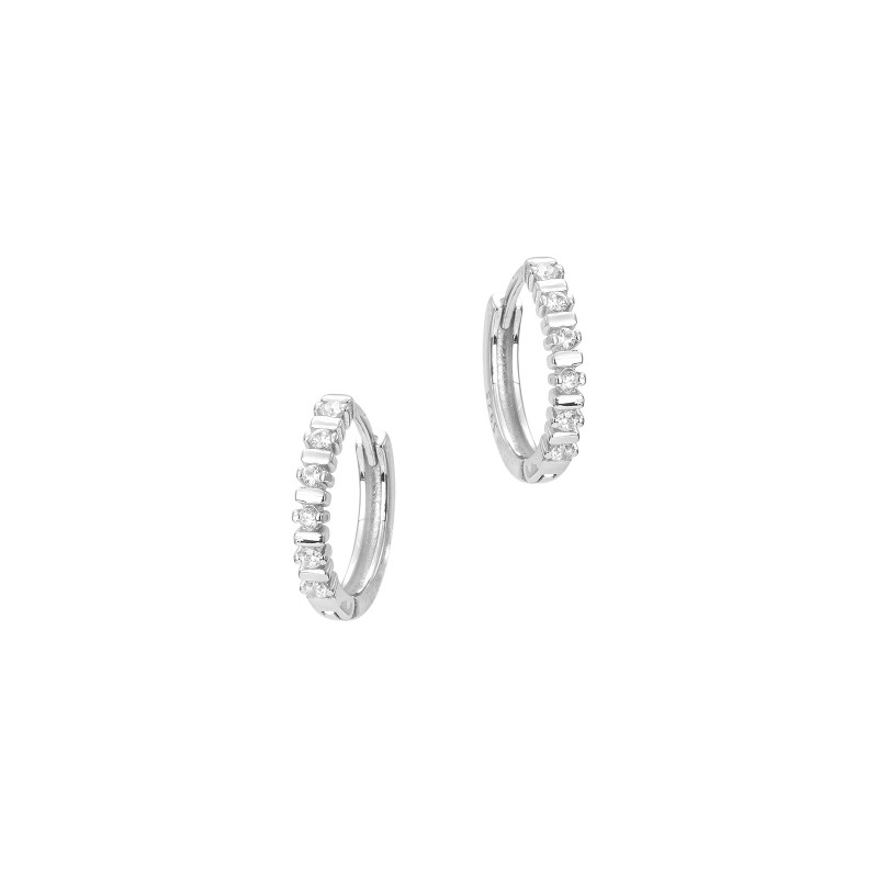 Srebrne kolczyki 925 Kółeczka Cyrkonie