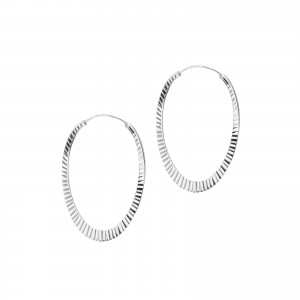 Srebrne kolczyki 925 Owal Diamentowany