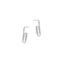 Srebrne Kolczyki 925 Belka z cyrkoniami
