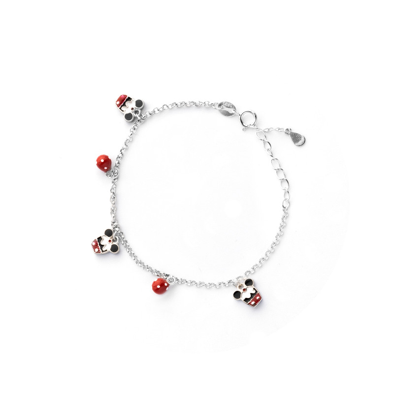 Srebrna bransoletka 925 Myszka Miki dla małej damy