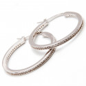 Srebrne kolczyki 925 Kółka Cyrkonie 20mm