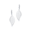 Srebrne kolczyki 925 Ażurowe Liście Monstera