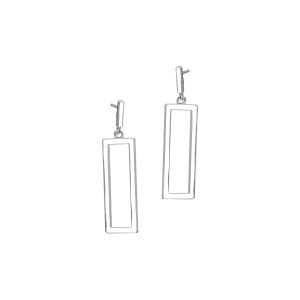 Srebrne Kolczyki 925 Prostokąty