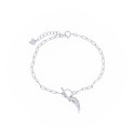 Srebrna bransoletka 925 ankier skrzydło