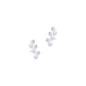 Srebrne Kolczyki 925 Szare Cyrkonie