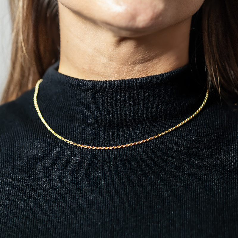 Złoty łańcuszek 585 Korda pleciony