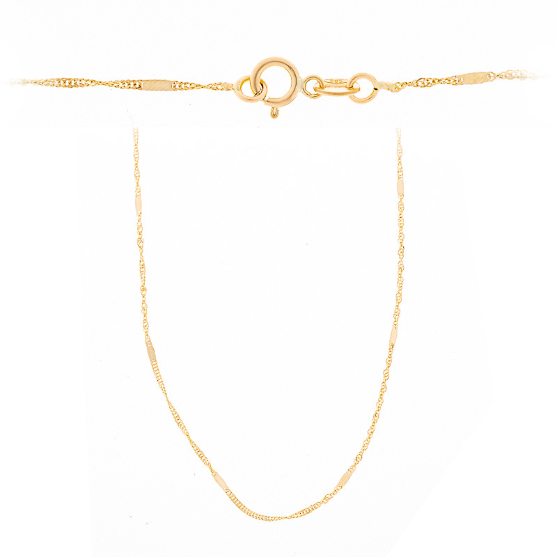 Złoty łańcuszek 585 Singapur 50 cm