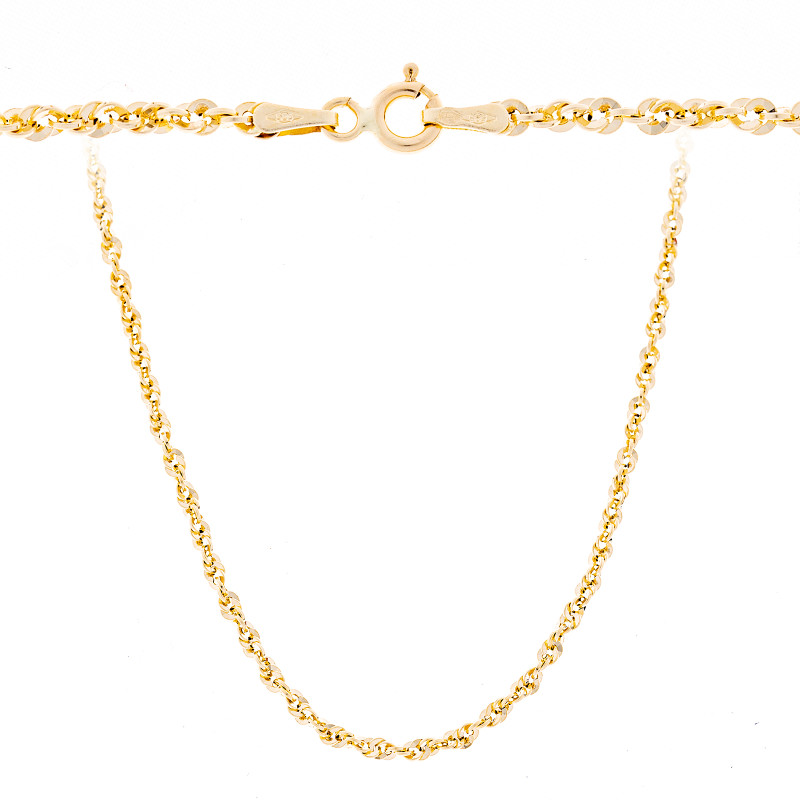 Złoty łańcuszek 585 Irydia 45 i 50cm