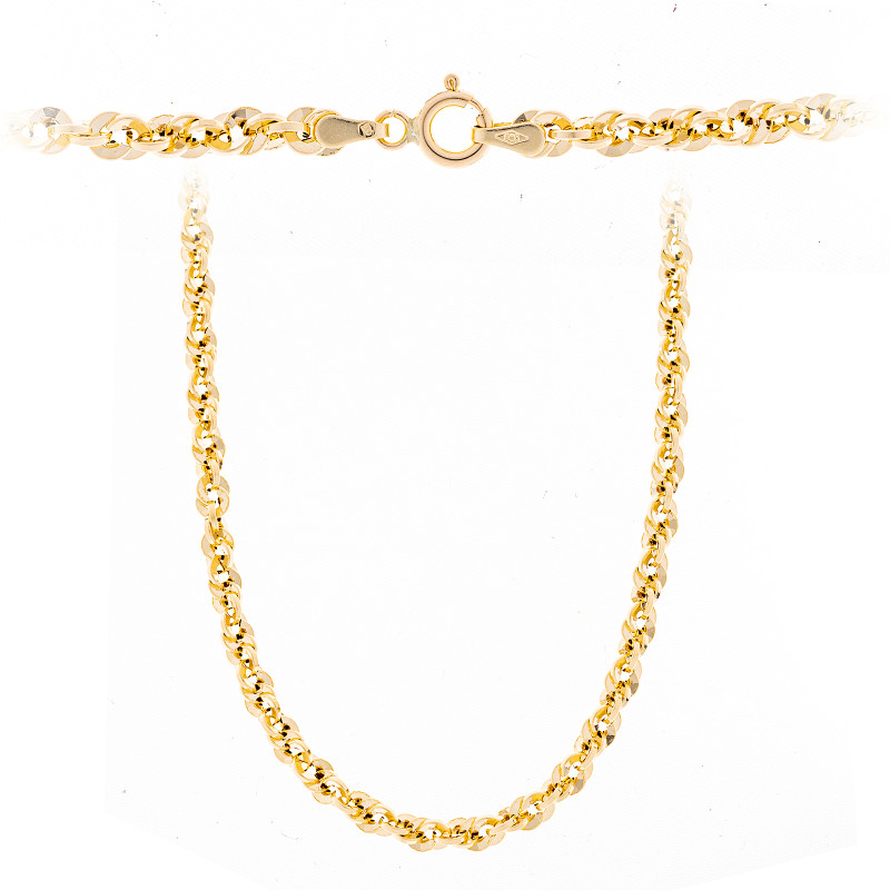 Złoty łańcuszek 585 Irydia 50 cm 4mm