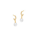 Srebrne Pozłacane Kolczyki 925 Perła Cyrkonia