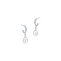 Srebrne Kolczyki 925 Perła Cyrkonia