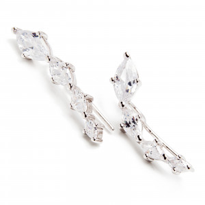 Srebrne kolczyki 925 Nausznice Cyrkonie