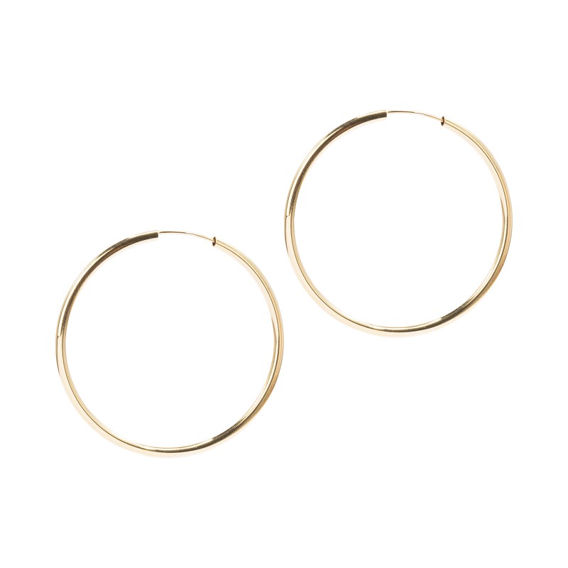 Złote kolczyki 585 Kreolki koła 35 mm