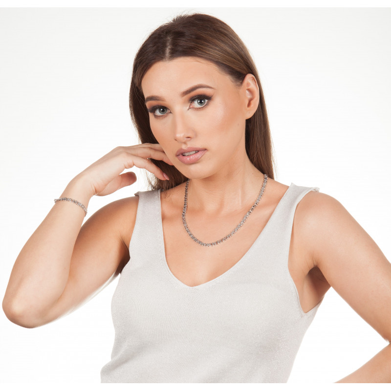 Srebrna bransoletka 925 Królewski płaski rod