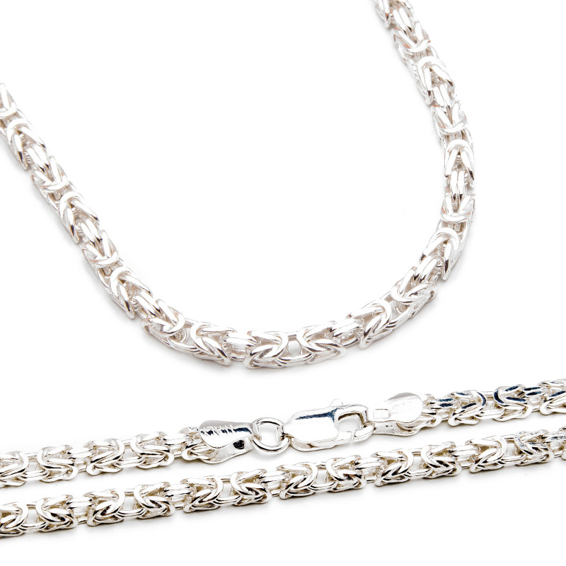 Srebrna bransoletka 925 Królewski splot rod