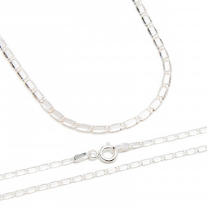 Srebrna bransoletka 925 płaska kostka