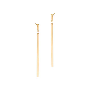 Złote kolczyki 585 Wiszące Słupki 60 mm prezent